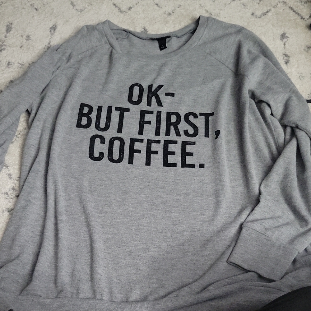 Torrid Gray Slogan Sweater